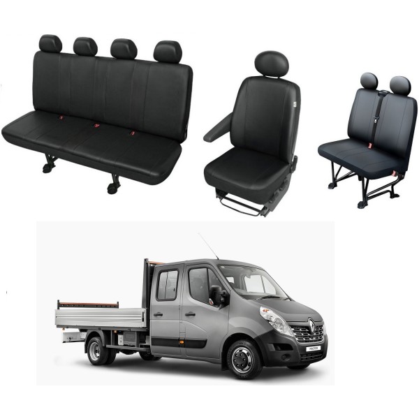 Huse Scaune Dedicate  Renault Master  2012-2019 Cabina Dubla 7 Locuri ,Doka