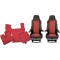 Pachet Interior Huse Scaune si covorase piele SCANIA R  piele romb Rosu