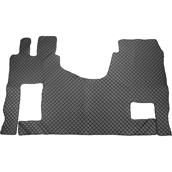 Pachet Interior Huse Scaune si covorase piele IVECO EUROCARGO 2+1 (3 LOCURI) 2019-2024 piele romb culoare Negru
