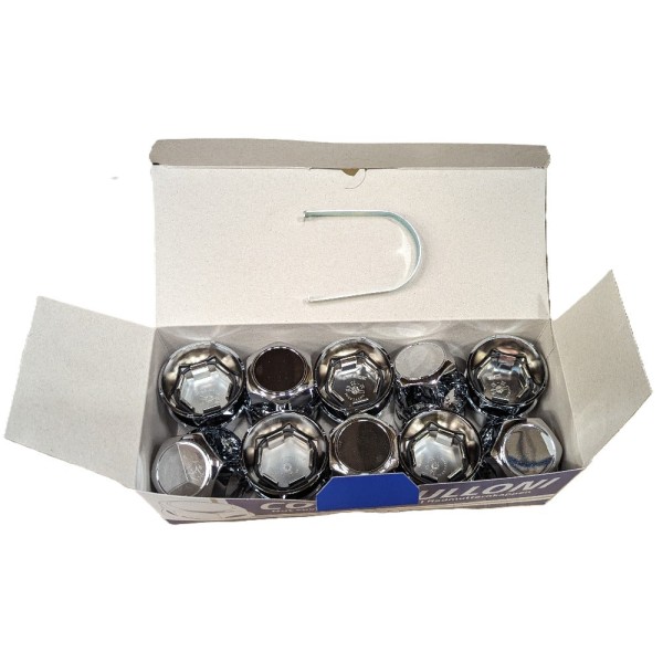 Set 20 Capace Prezoane Cromate 32mm Nichelate Jante si Roti DAF XF106