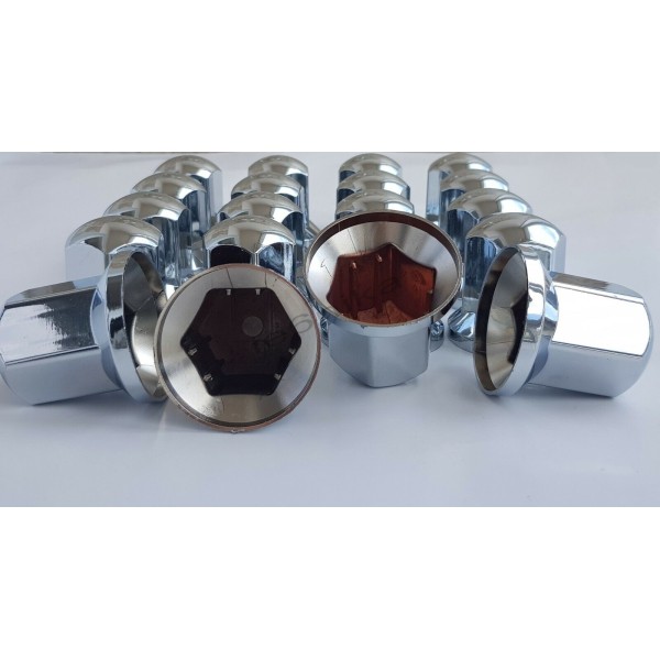 Set 20 Capace Prezoane Cromate 32mm Nichelate Jante si Roti DAF XF106