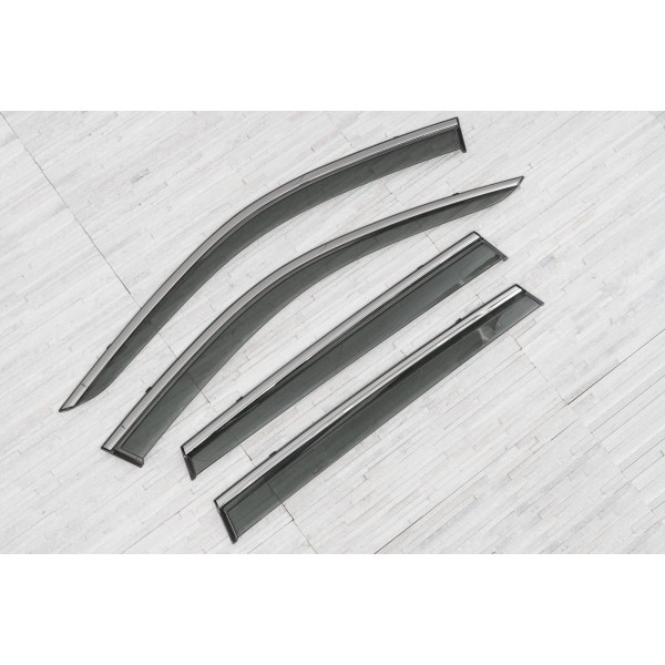 Set Paravanturi Mitsubishi Eclipse Cross 2018-2024 fata spate cu contur Cromat Premium