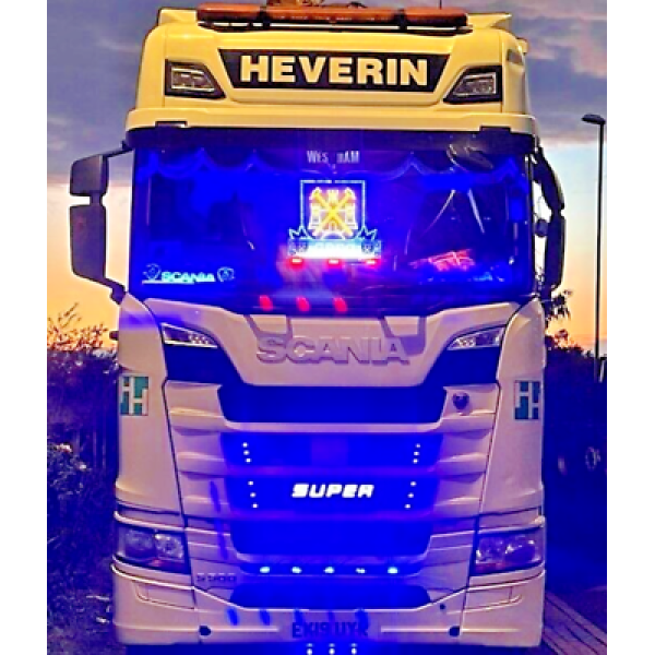 Emblema Super luminata led Galben Grila Scania R Super Galben 40x7cm 24V