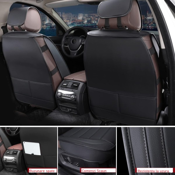 Huse Scaune Piele Lux Land Rover Discovery Sport 2014-2024  culoare negru