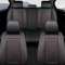 Huse Scaune Piele Romb Rosu Negru Volkswagen Beetle 2011-2019