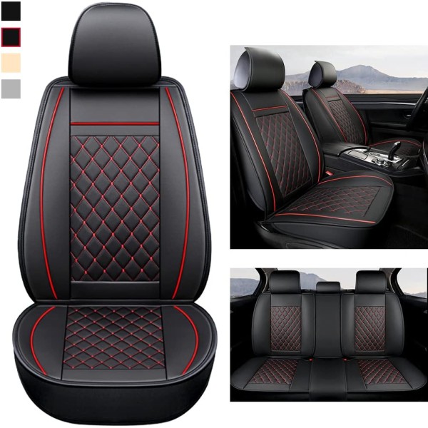 Huse Scaune Piele Romb Rosu Negru Volkswagen Beetle 2011-2019