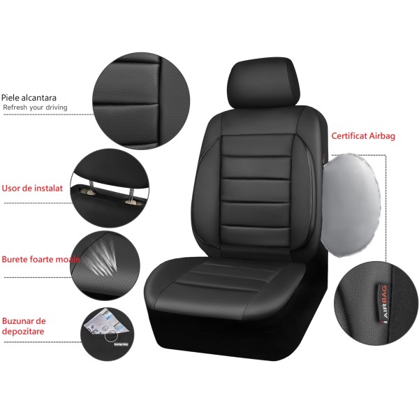Huse Scaune TOYOTA YARIS II 2005-2011 piele lux perforata