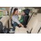 Scaun Auto Copii Piele Romb culoare Negru ISOFIX i-Size R129 100–150 cm  Premium, Reglabil, Înălțător Inclus si suport sticle