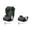 Scaun Auto Copii Verde Negru Little Rider Certificare R129 i-Size 100–150 cm 2 în 1, Siguranță Maximă suport de sticle