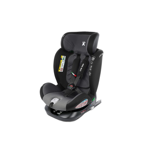 Scaun Auto Copii Gri-Negru  Rotire 360 Certificare R R129 i-Size 40–150 cm (0–12 ani), ISOFIX + Top Tether, Rotire 360° Organizer CADOU