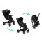 Carucior copii Little Rider Siena Culoare Negru pliabil, ușor, compact Certificare Siguranta