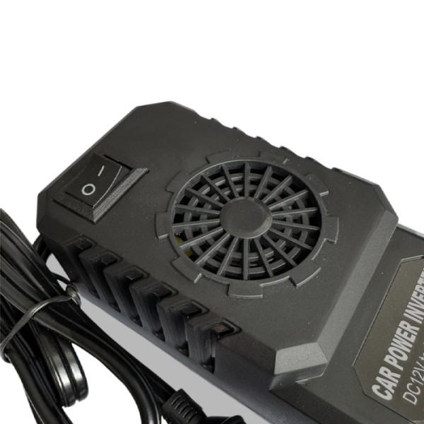 Invertor Auto 200W 12V la 220V – 2 Prize + USB + USB-C, Protecții Complete