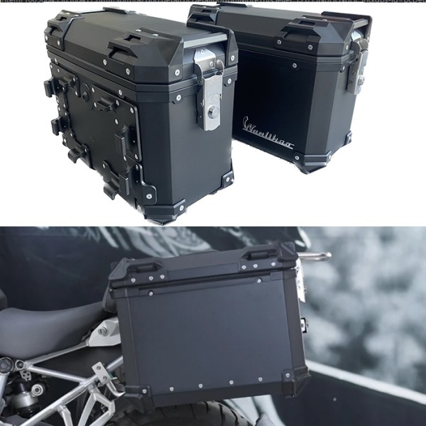 Set Cutii Laterale HARLEY-DAVIDSON ROAD GLIDE  Moto 56L cu Suport Metalic 49x21x30 cm – Side Case Motocicletă, Cutii Bagaj Waterproof, PP Rezistent