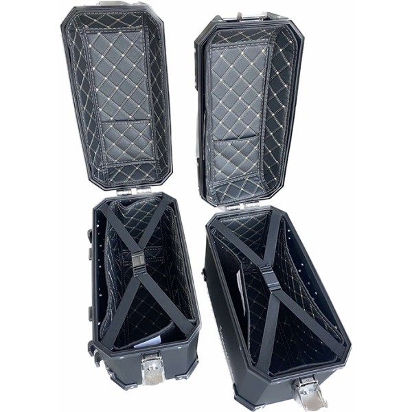 Set Cutii Laterale HARLEY-DAVIDSON ROAD GLIDE  Moto 56L cu Suport Metalic 49x21x30 cm – Side Case Motocicletă, Cutii Bagaj Waterproof, PP Rezistent