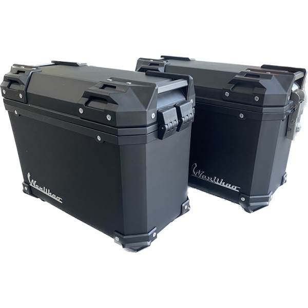 Set Cutii Laterale HARLEY-DAVIDSON ROAD GLIDE  Moto 56L cu Suport Metalic 49x21x30 cm – Side Case Motocicletă, Cutii Bagaj Waterproof, PP Rezistent