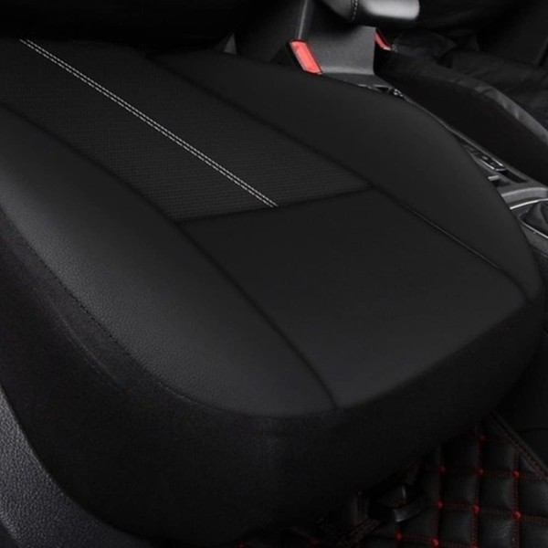 Huse Scaune din piele neagra cu cusatura alba eco VOLKSWAGEN GOLF VII 2012-2020  cu bancheta fractionata spate