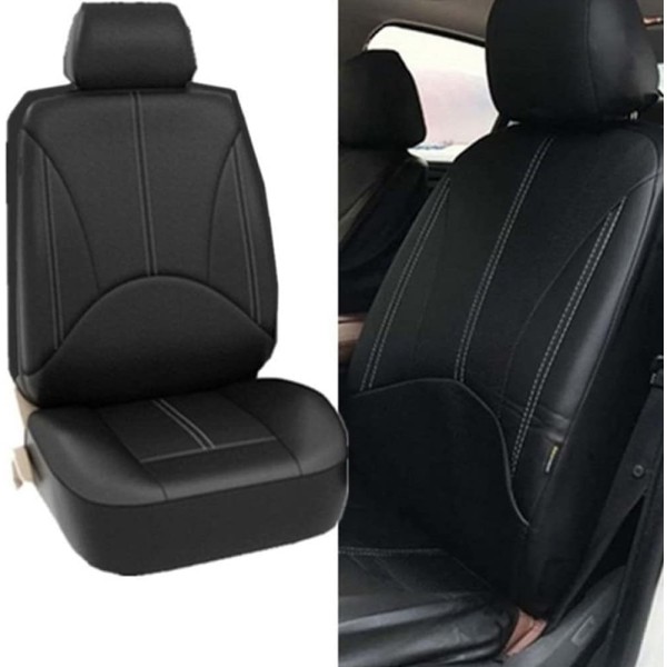 Huse Scaune din piele neagra cu cusatura alba eco VOLKSWAGEN GOLF VII 2012-2020  cu bancheta fractionata spate