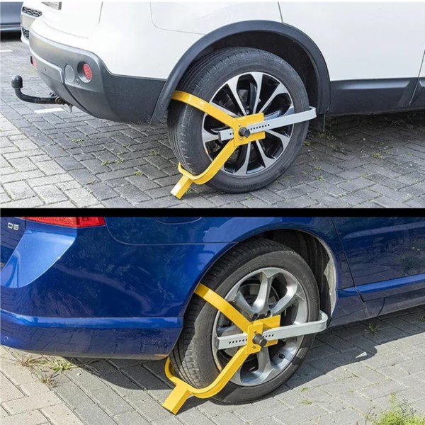 Blocator Roata Auto Antifurt Universal roti Inch Dispozitiv Blocare Roți pentru Mașina, Rulota și Remorca