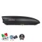 Cutie portbagaj auto MENABO Marathon Dark 07937, prindere pe bare transversale, plastic ABS, volum 460 litri, 198x79x37 cm, negru
