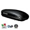 Cutie portbagaj auto MENABO 07936 Marathon Dark, prindere pe bare transversale, plastic ABS, volum 320 litri, 137x79x36 cm, negru mat