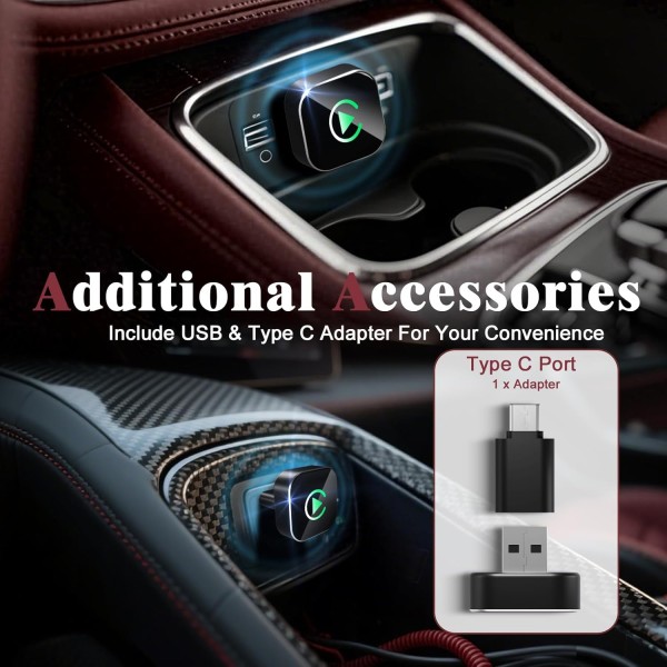 Adaptor Wireless Apple CarPlay și Android Auto  Compatibil Audi a4 b8 2008-2011 Conectare Fără Fir Plug & Play