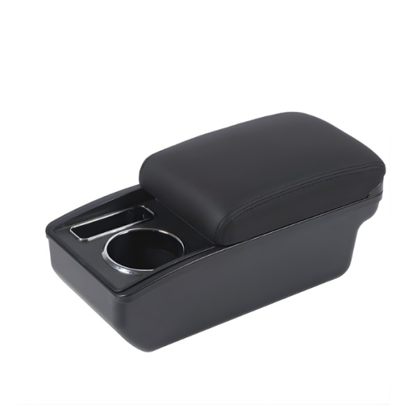 Cotiera auto Dacia Logan 2011-2019 realizată din eco piele, cu suport pentru pahar și compartiment de depozitare. Montaj ușor