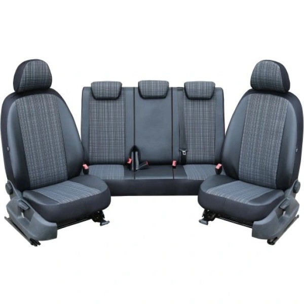 Huse Scaune KIA OPTIMA III 2013-2015  textil si piele premium cu bancheta fractionata si airbag compatibil cu incalzire si ventilatie scaune