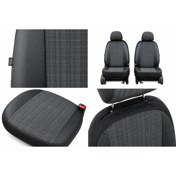 Huse Scaune KIA OPTIMA III 2013-2015  textil si piele premium cu bancheta fractionata si airbag compatibil cu incalzire si ventilatie scaune
