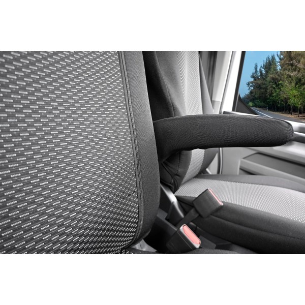 Huse autodedicate CITROEN JUMPY  3 locuri 2+1 an 2004-2014  cu cotiera si masuta Material textil GROS