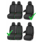 Huse autodedicate CITROEN JUMPY  3 locuri 2+1 an 2004-2014  cu cotiera si masuta Material textil GROS
