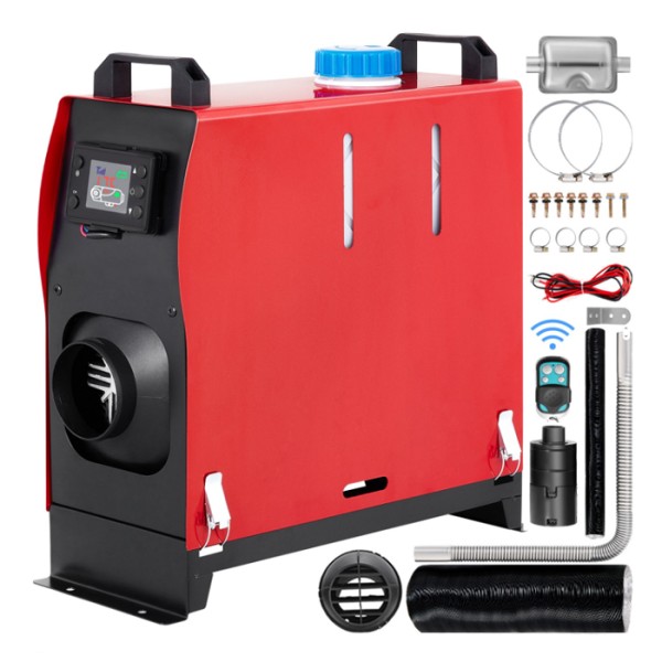 Sirocou 8 kw rezervor 5L 12-24V 8KW rulota camper garaj casa  diesel  cu display LCD, telecomanda si bujie(dreptunghi)