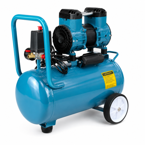 Compresor de aer fără ulei 30L, 1300W, 8 Bar, 220V  profesional pentru ateliere, service, garaj