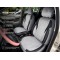 Huse Scaune Negru Gri BMW SERIA 5 F11 2010-2013 din Textil Romb cu inserie de piele si bancheta fractioanta cu Airbag si SRS compatibil cu scaune incalzite si ventilate