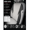 Huse Scaune Negru Gri BMW SERIA 5 F11 2010-2013 din Textil Romb cu inserie de piele si bancheta fractioanta cu Airbag si SRS compatibil cu scaune incalzite si ventilate
