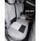 Huse Scaune Negru Gri BMW SERIA 5 F11 2010-2013 din Textil Romb cu inserie de piele si bancheta fractioanta cu Airbag si SRS compatibil cu scaune incalzite si ventilate
