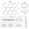9 hexagoane Aplica Led fagure Iluminat LED Hexagonal pentru Garaj, Atelier sau Salon spatii comerciale 257 x 244 cm, 280W, 6500K premium