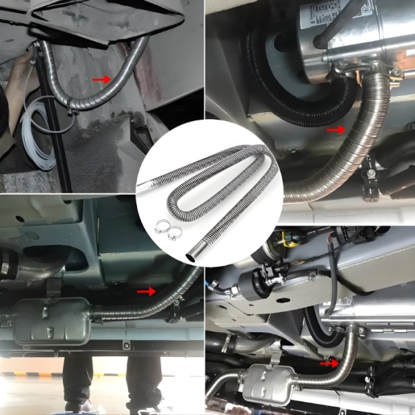 Teavă flexibilă Sirocou evacuare încălzitor diesel 3 metri Ø25 mm din inox