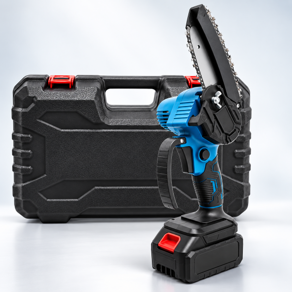 Mini Fierăstrau Electric cu Lanț și Acumulator PA1836, 6”, 2 Baterii Li-Ion, Lanț de Rezervă și Valiză