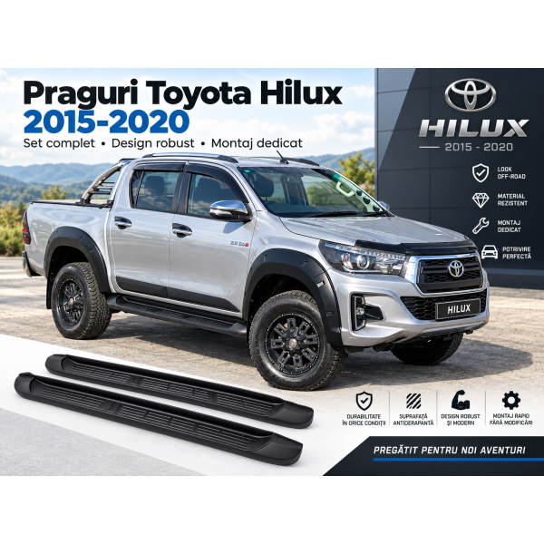 Praguri laterale  Trepte laterale Toyota Hilux VIII (AN120) 2015,2016,2017,2018,2019,2020