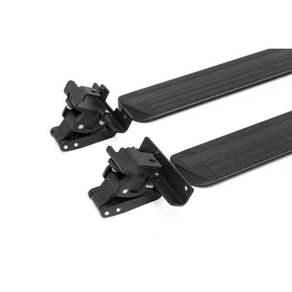 Praguri Electrice Jeep Wrangler JL 4 Uși 2018 2019 2020 2021 2022 2023 2024 2025  – Trepte Laterale Retractabile Aluminiu