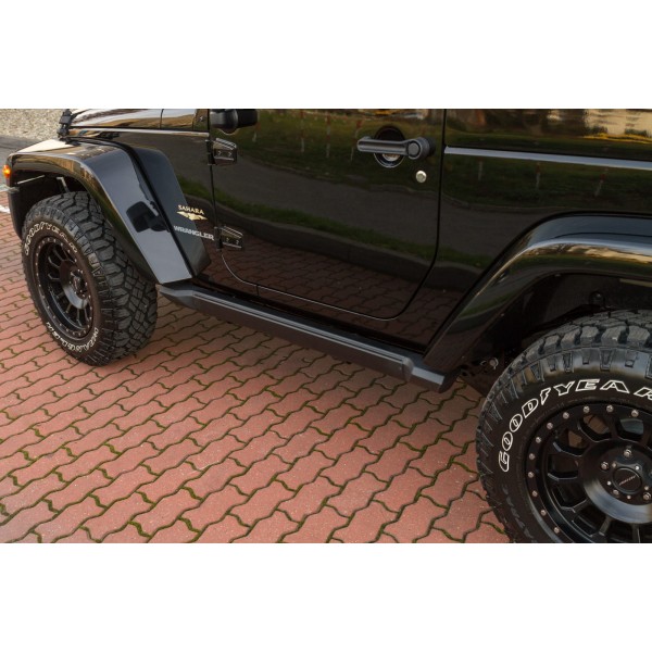 Praguri Electrice Jeep Wrangler JK 4 Uși 2007-2018 – Trepte Laterale Retractabile Aluminiu