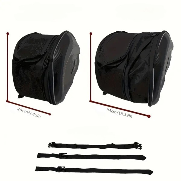 Genti laterale CF MOTO 300SR  moto , set 2 bucăți, rigide, aspect carbon, 45 cm cu husa pentru potritecti antiploaie