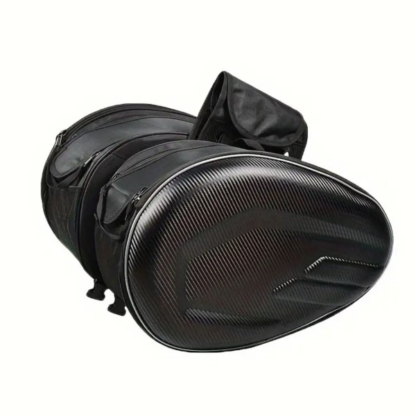 Genti laterale CF MOTO 300SR  moto , set 2 bucăți, rigide, aspect carbon, 45 cm cu husa pentru potritecti antiploaie