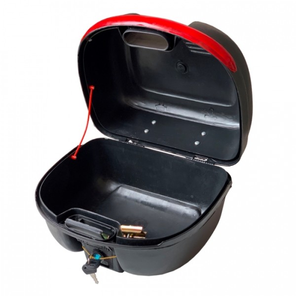 Top Case Moto portbagaj Piagio BEVERLY 35 x 25 x 22 cm,  cu Încuietoare și Reflectorizant Roșu