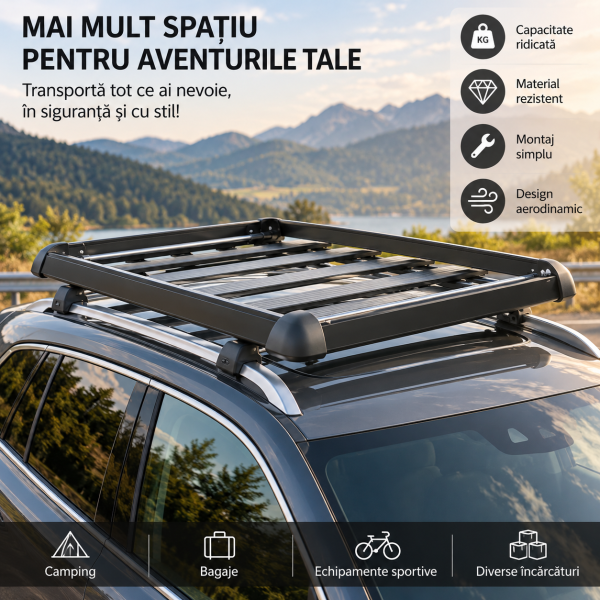 Portbagaj Plafon Vw golf 4 1998-2005 culoare negru include barele de portbagaj pentru montaj