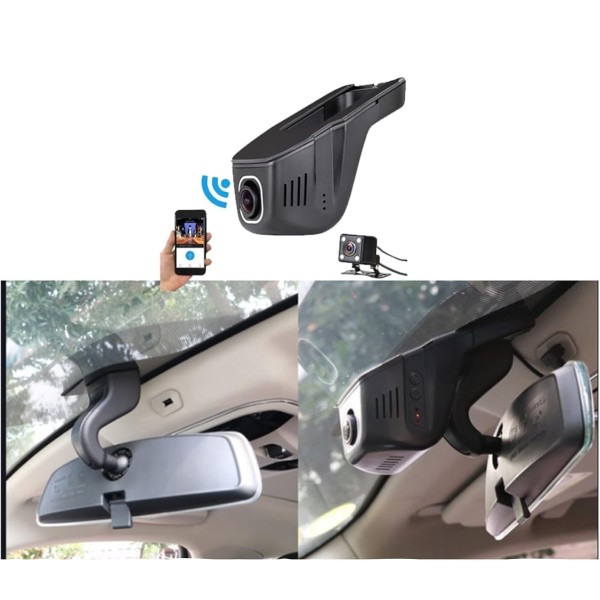 Camera Auto DVR Vw golf 4 cu montaj la oglinda retrovizoare  WiFi Full HD 1080P, Supraveghere Parcare 24H, Novatek 96672, G-Sensor,