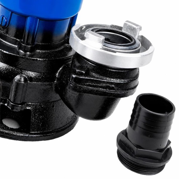 Pompa Submersibila Apa Murdara și Fosa Septică 750W cu Tocator, Debit 15.960 L/h, Corp Fontă, Furtun Refulare 30m, Racord 2” – Set Complet