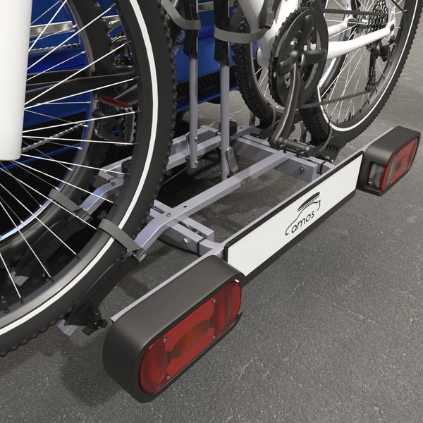 Suport 2 Biciclete prindere pe carligul de remorcare cu functia de pliere si basculare Tytan Plus Compact