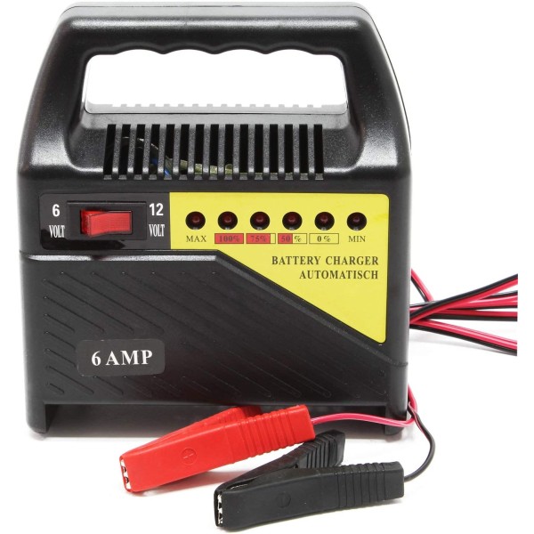 Redresor Incarcator Baterii auto  moto, scutere 6-12v 6A Compact