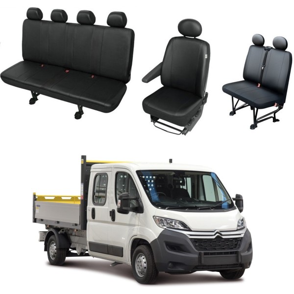 Huse Scaune Dedicate Citroen Jumper 2007-2019 Cabina Dubla 7 Locuri ,Doka